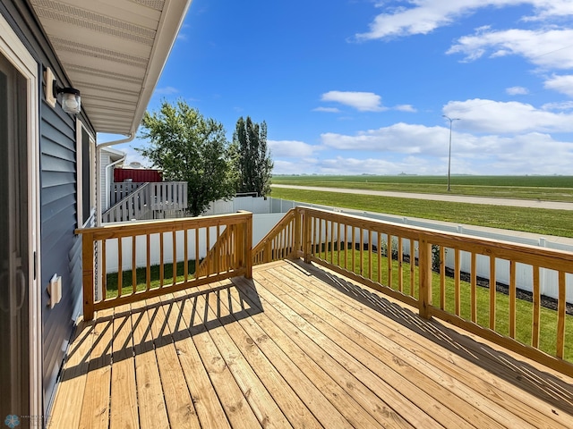 4832 51st Ave S, Fargo, ND 58104 - deck with a view of rural / pastoral area and a fenced backyard
