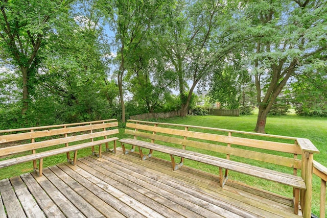 540 4th St E, Wanamingo, MN 55983 - wooden deck with view of scattered trees