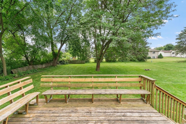 540 4th St E, Wanamingo, MN 55983 - deck featuring a yard