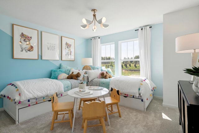 14540 106th Pl N, Maple Grove, MN 55369 - carpeted bedroom featuring a chandelier