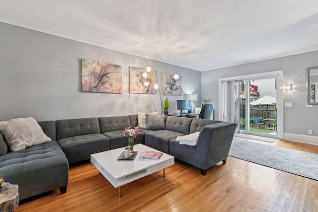 2612 52nd St, Minneapolis, MN 55410 - living room featuring wood finished floors and baseboards