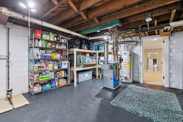 2612 52nd St, Minneapolis, MN 55410 - unfinished below grade area with water heater and a heating unit