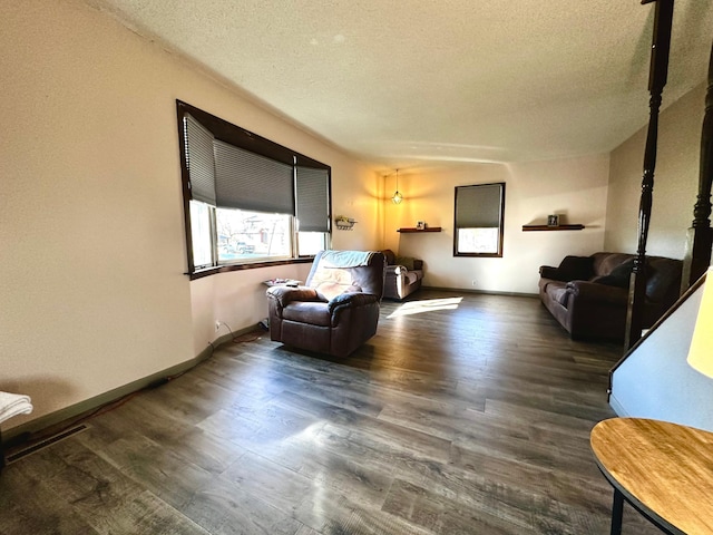 2716 Canterbury Dr, Bigelow, MN 56117 - living area featuring wood finished floors and a textured ceiling