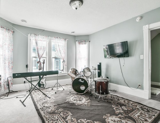400 Blair Ave, Saint Paul, MN 55103 - game room with carpet flooring and a textured ceiling