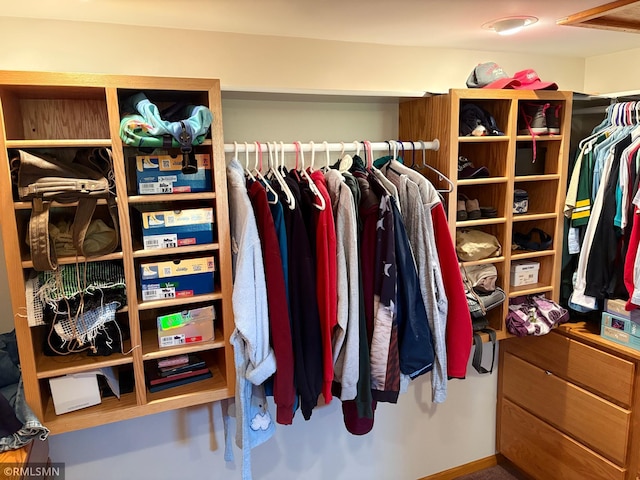 W5168 Lake Rd, Warner Twp, WI 54437 - view of walk in closet