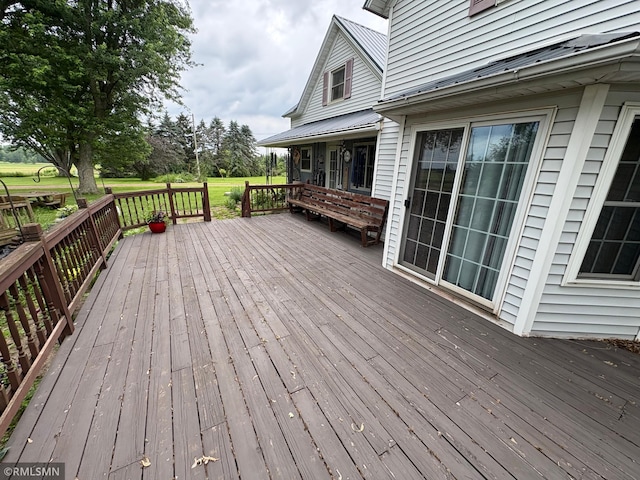 W5168 Lake Rd, Warner Twp, WI 54437 - view of wooden deck