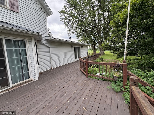W5168 Lake Rd, Warner Twp, WI 54437 - view of wooden deck