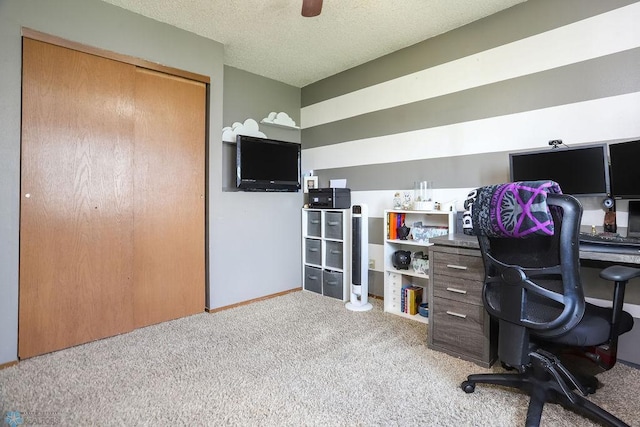 1426 11th St W, West Fargo, ND 58078 - office with carpet and a textured ceiling