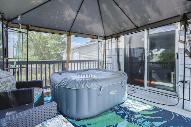1426 11th St W, West Fargo, ND 58078 - sunroom / solarium with a jacuzzi and plenty of natural light