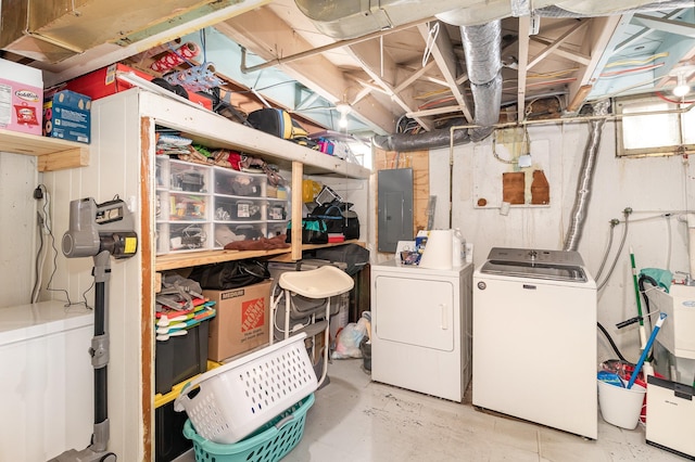 1034 Carroll Ave, Saint Paul, MN 55104 - unfinished below grade area with separate washer and dryer and electric panel