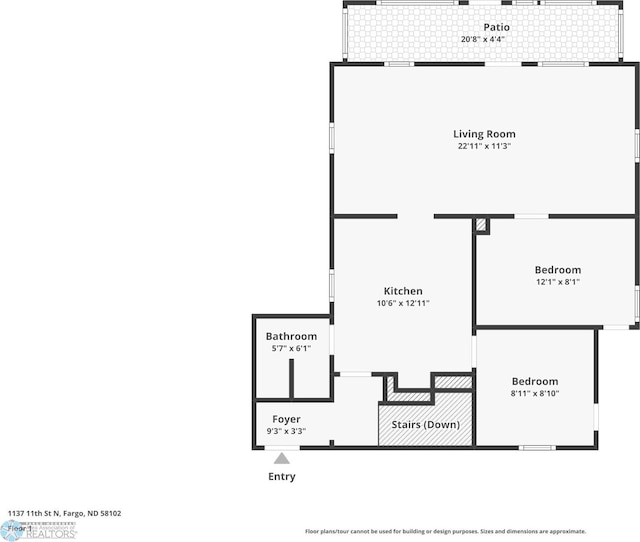 1137 11th St N, Fargo, ND 58102 - view of floor plan / room layout