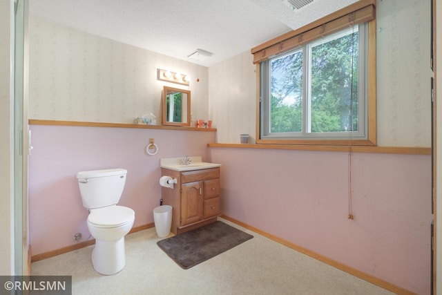 5733 Riverview Entry, Champlin, MN 55316 - bathroom featuring vanity and a textured ceiling
