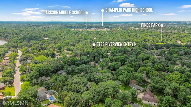 5733 Riverview Entry, Champlin, MN 55316 - drone / aerial view of a forest