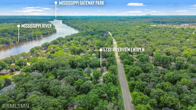 5733 Riverview Entry, Champlin, MN 55316 - aerial view of a large body of water