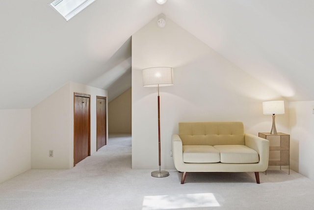 3607 Sheridan Ave N, Minneapolis, MN 55412 - sitting room with lofted ceiling and carpet flooring