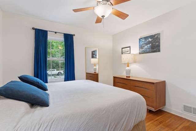 3607 Sheridan Ave N, Minneapolis, MN 55412 - bedroom with wood finished floors and ceiling fan