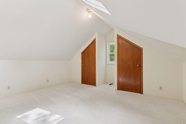3607 Sheridan Ave N, Minneapolis, MN 55412 - additional living space with lofted ceiling, carpet floors, and a skylight