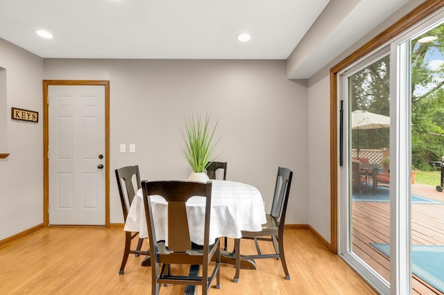 6700 168th St W, Lakeville, MN 55068 - dining room featuring light wood-style flooring and recessed lighting