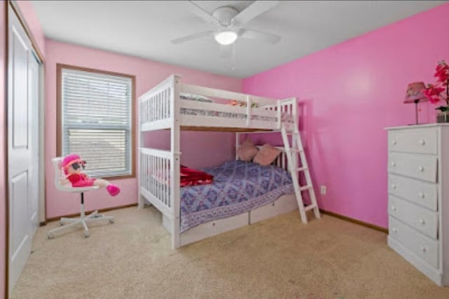 15850 Elmwood Ln, Apple Valley, MN 55124 - bedroom featuring carpet flooring and ceiling fan