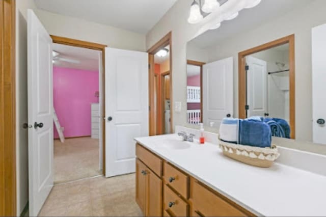 15850 Elmwood Ln, Apple Valley, MN 55124 - bathroom with vanity and tile patterned floors