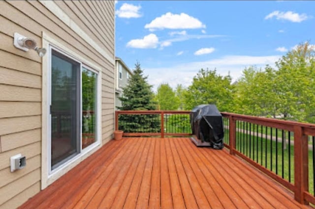 15850 Elmwood Ln, Apple Valley, MN 55124 - wooden deck featuring area for grilling