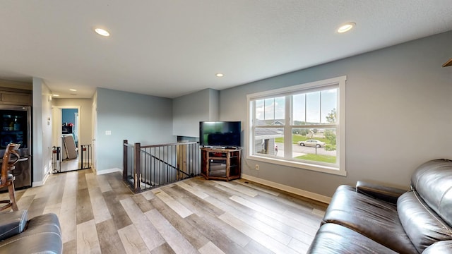 1280 Lone Stone Ct SE, Chatfield, MN 55923 - living room featuring light wood-type flooring and recessed lighting