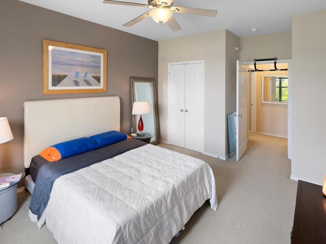 13580 Technology Dr Unit 3306, Eden Prairie, MN 55344 - carpeted bedroom with a closet and ceiling fan