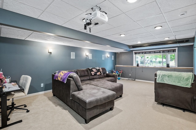 11259 69th St NE, Albertville, MN 55301 - carpeted home theater featuring a drop ceiling and recessed lighting