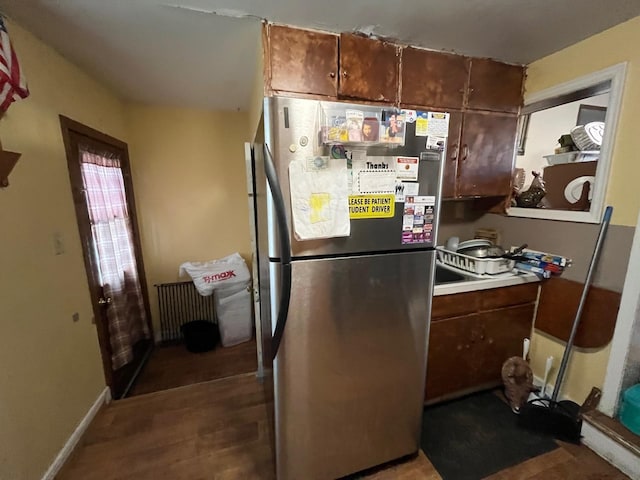 102 4th St S, Grove City, MN 56243 - kitchen with freestanding refrigerator