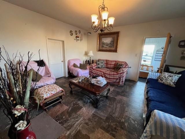 102 4th St S, Grove City, MN 56243 - living room featuring a chandelier