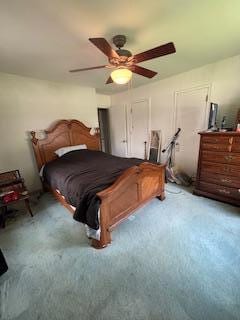 7145 Nicollet Ave S, Richfield, MN 55423 - bedroom featuring light colored carpet and a ceiling fan