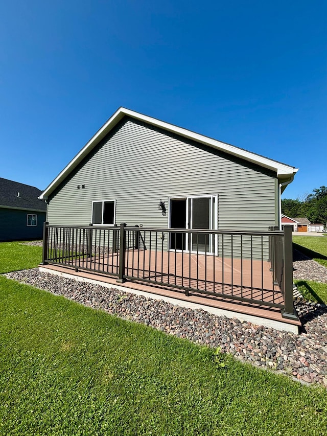 2032 Reuss Pkwy, Saint Croix Falls, WI 54024 - rear view of property featuring a yard