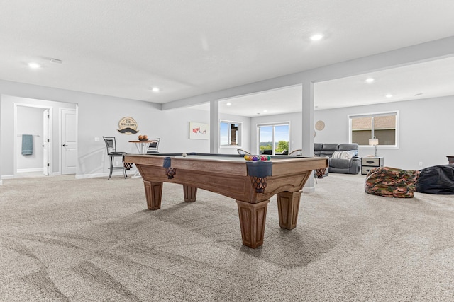 19621 115th Ave N, Rogers, MN 55311 - game room featuring carpet floors, recessed lighting, and billiards