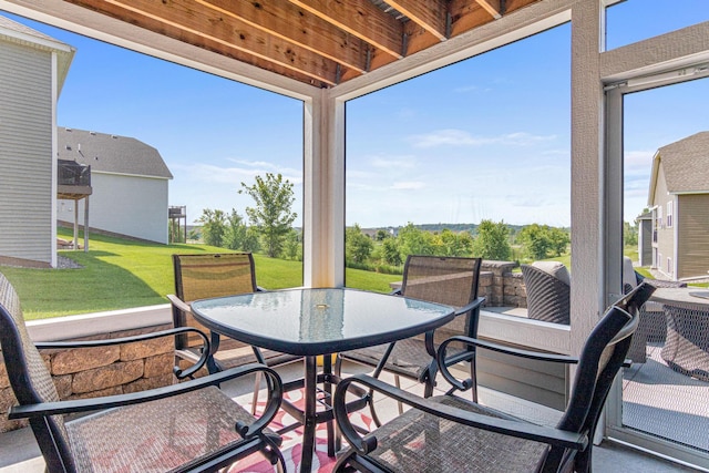 19621 115th Ave N, Rogers, MN 55311 - sunroom / solarium featuring outdoor dining space