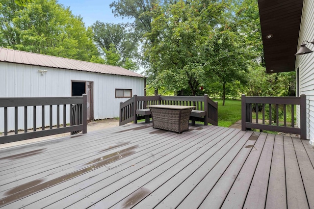 12639 65th Ave SW, May Twp, MN 56466 - deck with outdoor dining space