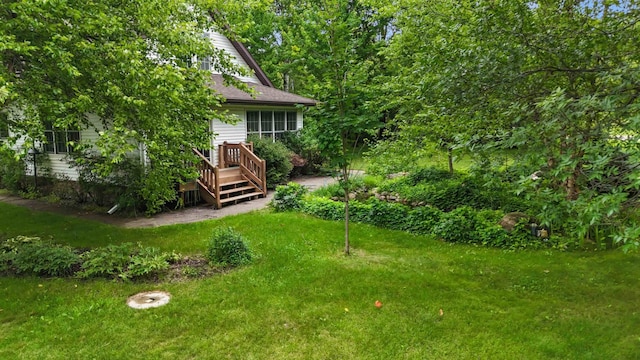 12639 65th Ave SW, May Twp, MN 56466 - view of grassy yard with a deck