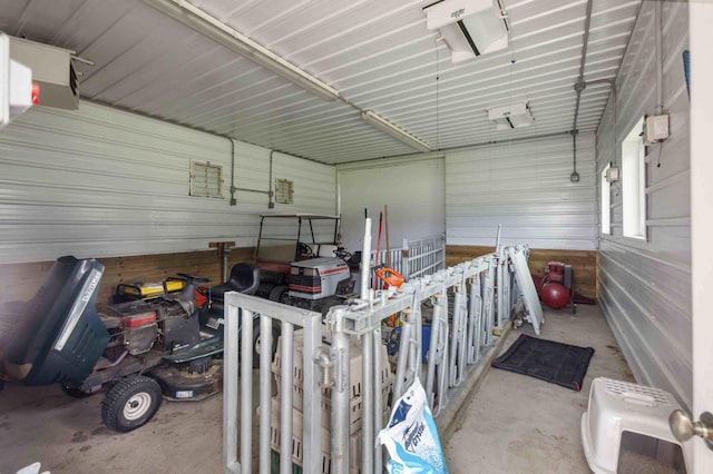 12639 65th Ave SW, May Twp, MN 56466 - garage featuring wooden walls