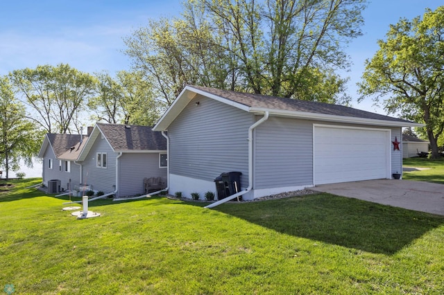 44042 Outlet Beach Rd, Lida Twp, MN 56572 - view of side of property featuring a garage, a yard, and driveway