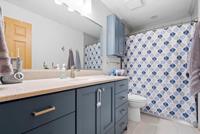 10919 Eagle St NW, Coon Rapids, MN 55433 - full bath featuring vanity, tile patterned floors, and ornamental molding