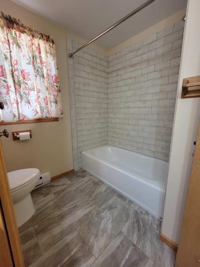 619 3rd St NW, Forest Lake, MN 55025 - full bathroom with shower / bath combination and baseboard heating