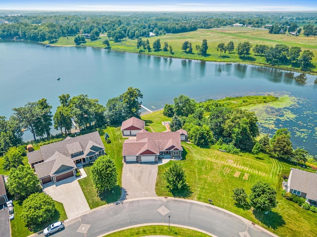 12605 314th St, Lindstrom, MN 55045 - aerial view of residential area with a large body of water