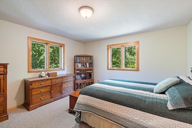 1063 Fernberg Rd, Fall Lake Twp, MN 55731 - bedroom featuring multiple windows, light carpet, and a textured ceiling