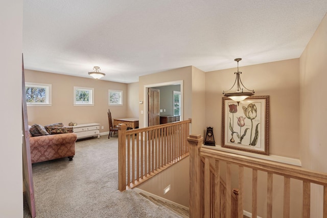 17244 Valley Rd, Eden Prairie, MN 55347 - hall with an upstairs landing and light carpet