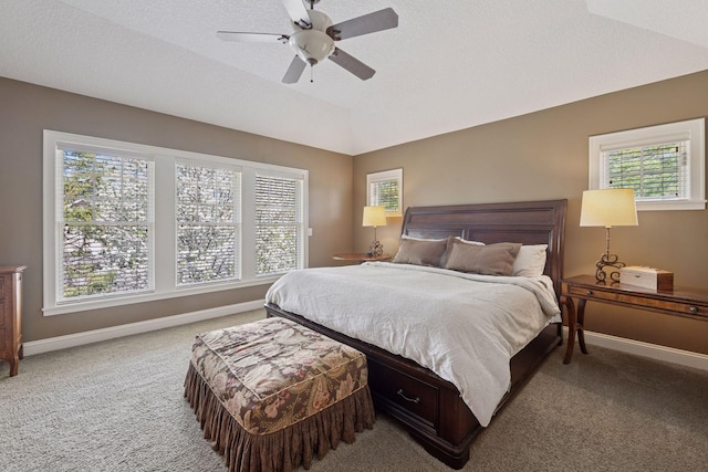 17244 Valley Rd, Eden Prairie, MN 55347 - carpeted bedroom featuring ceiling fan and vaulted ceiling