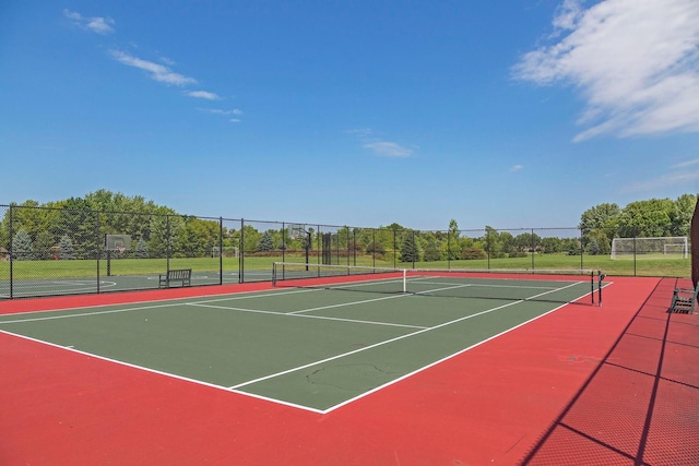 17244 Valley Rd, Eden Prairie, MN 55347 - view of tennis court featuring community basketball court