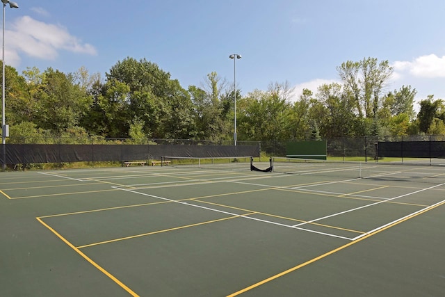 17244 Valley Rd, Eden Prairie, MN 55347 - view of tennis court with community basketball court