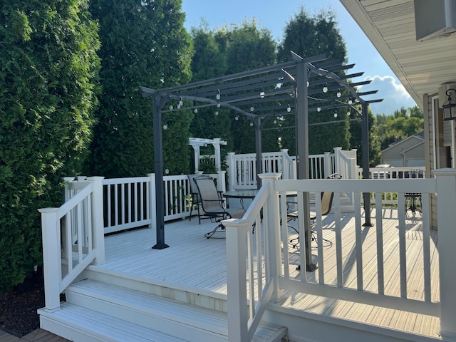 10539 56th St NE, Albertville, MN 55301 - deck with a pergola