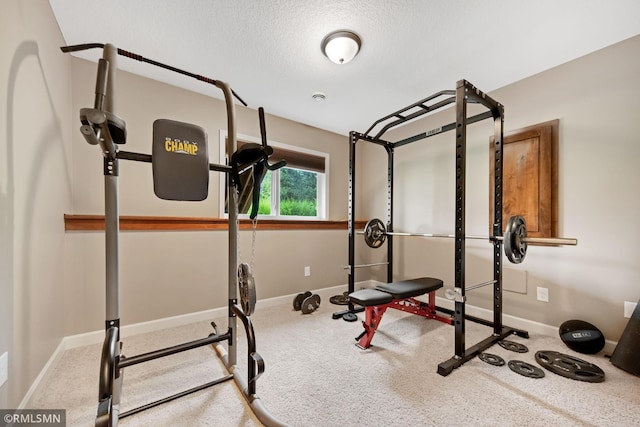 3631 Woodcrest Cir, Eagan, MN 55123 - exercise area with a textured ceiling and carpet