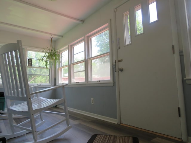 703 1st St SW, Wadena, MN 56482 - entrance foyer with baseboards and wood finished floors