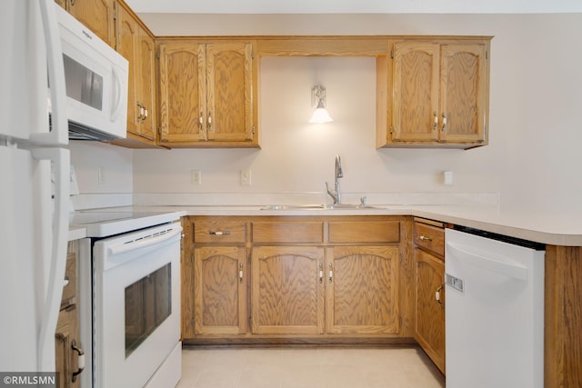 911 Lawnview Ave, Shoreview, MN 55126 - kitchen featuring white appliances and light countertops